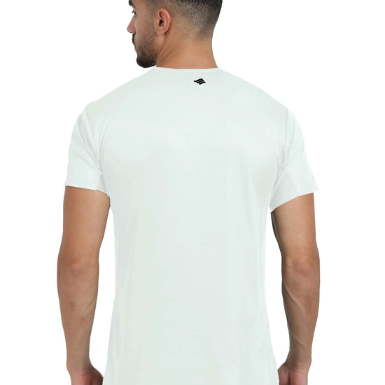 White Synco Luxe Performance Tshirt Back