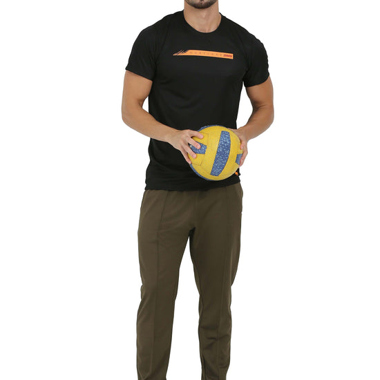 Synco Luxe Performance Sports Tshirt Black Front