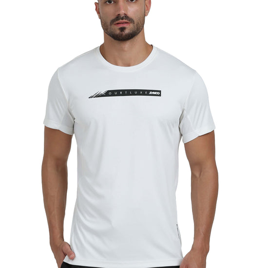 White Luxe Performance Tshirt Front