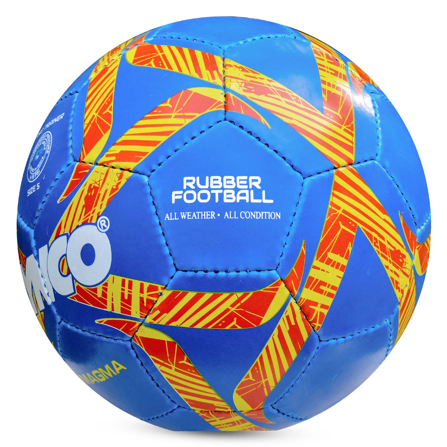 Synco Magma Club football Rubber Hand Stitched blue side