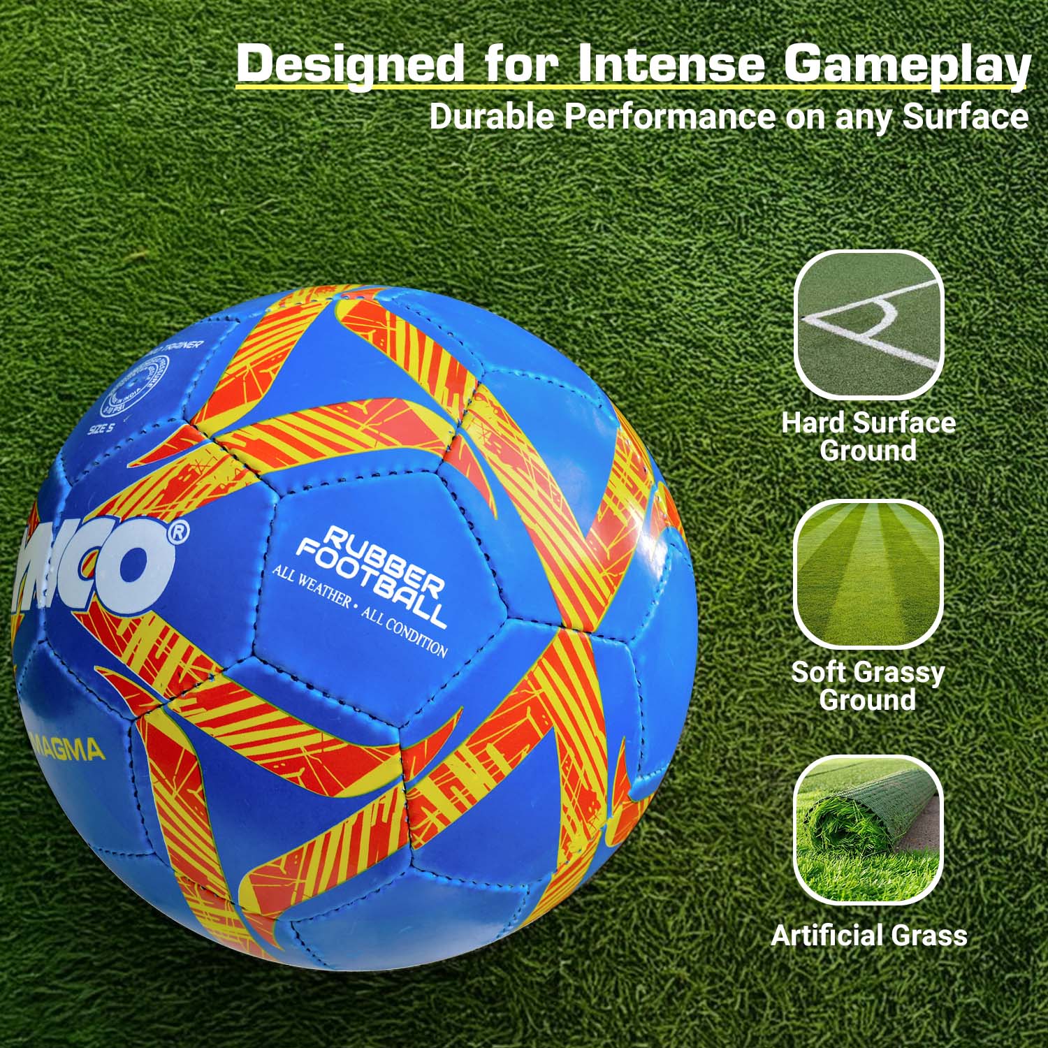 Synco Magma Club  blue football  build quality
