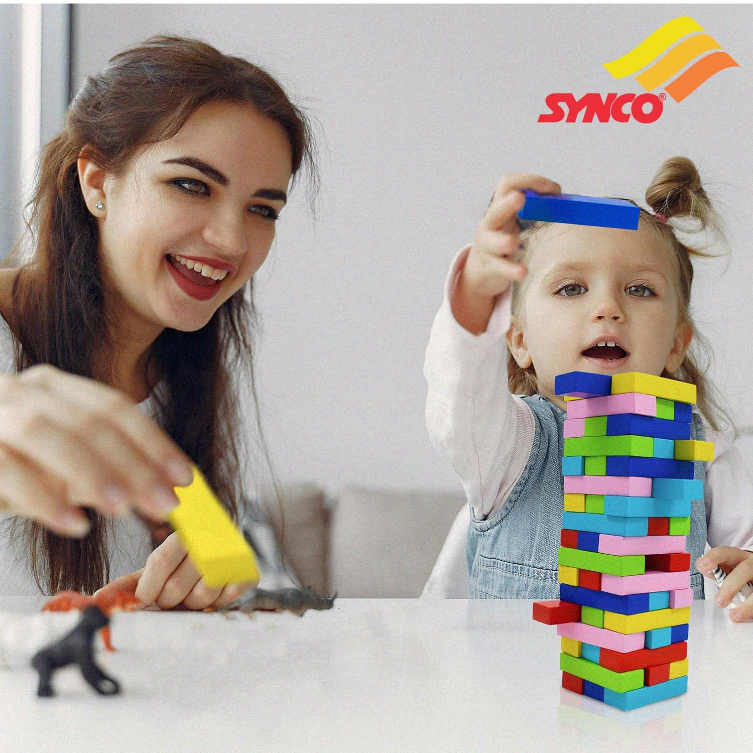 Synco Mini wooden fun Tower for Kids