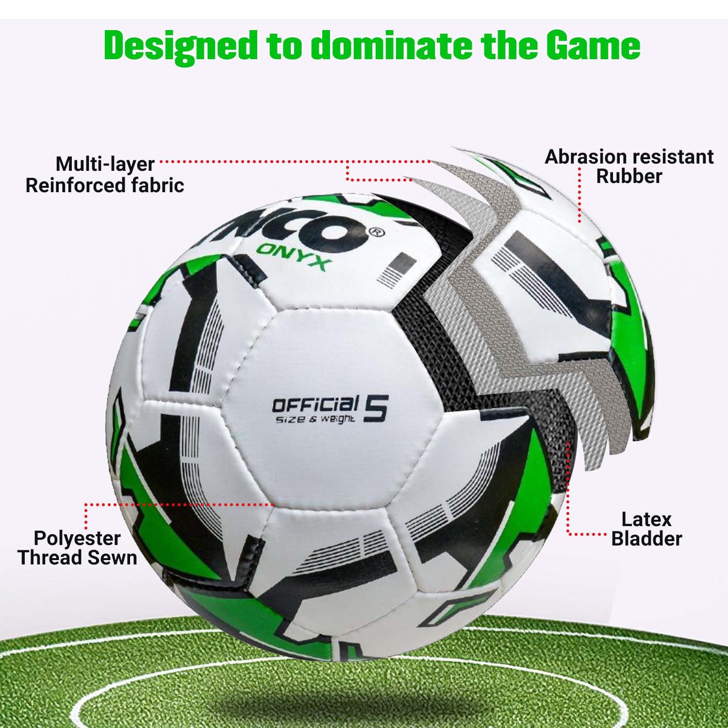 Synco Onyx Match football white designing