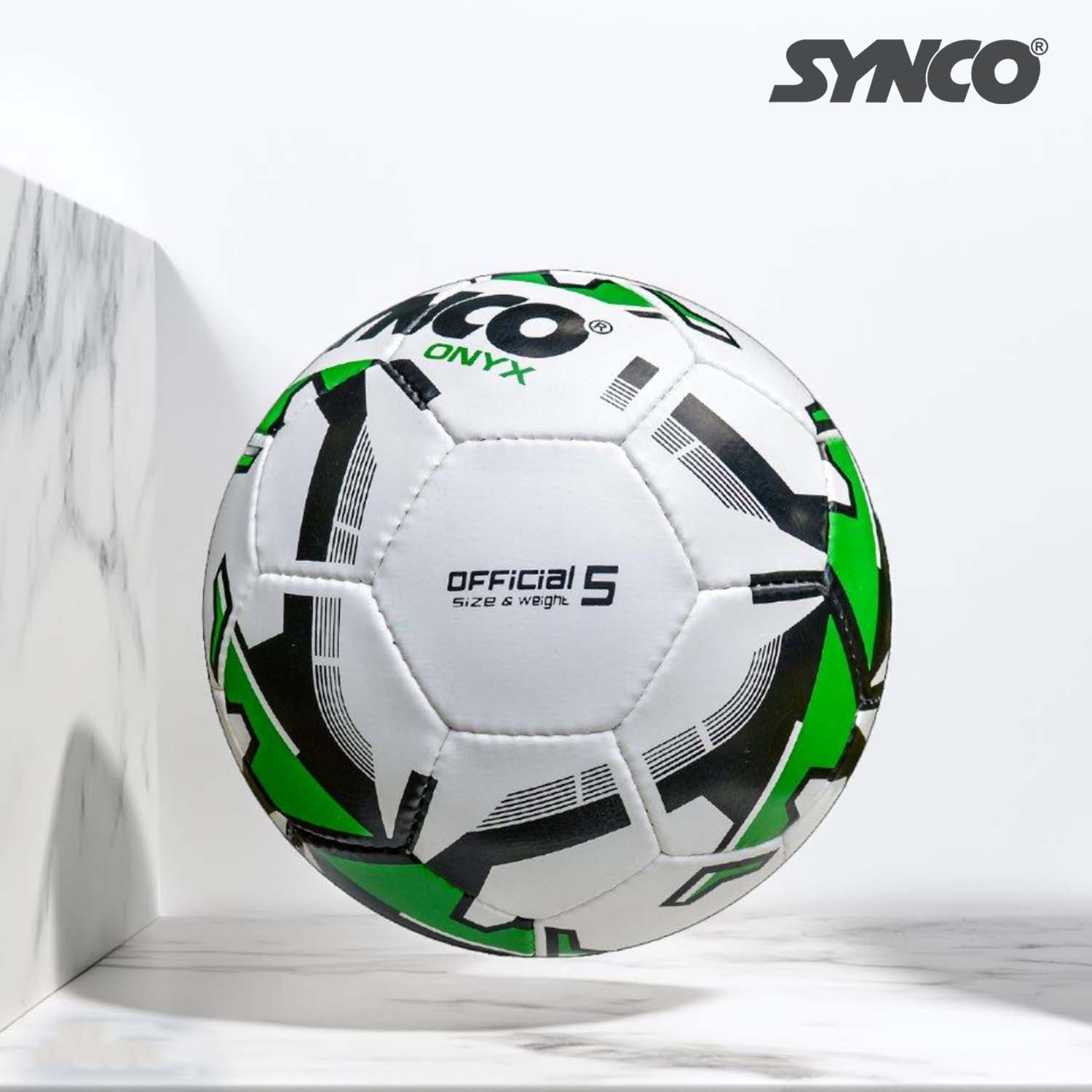 Synco Onyx Match football white size 5