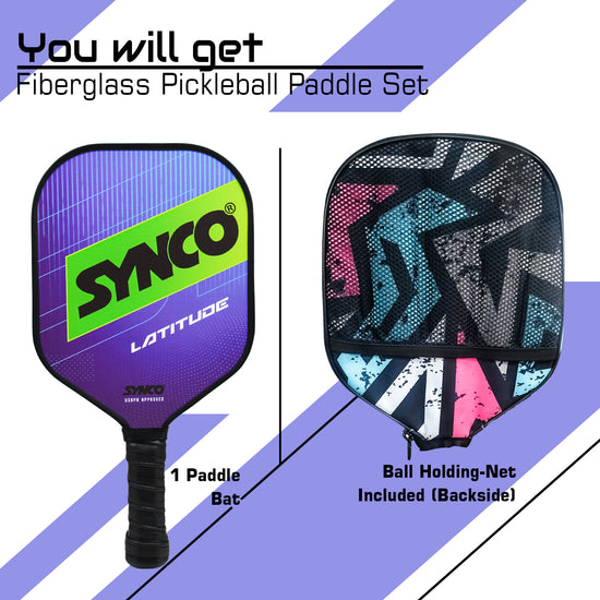 Synco Pickleball Paddle Set Latitude Blue cover bag