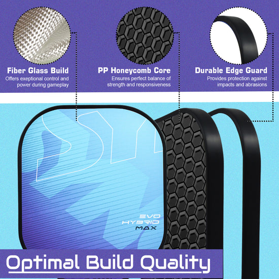 Synco Pickleball Paddle Set Hybrid Max Blue optimal build quality 