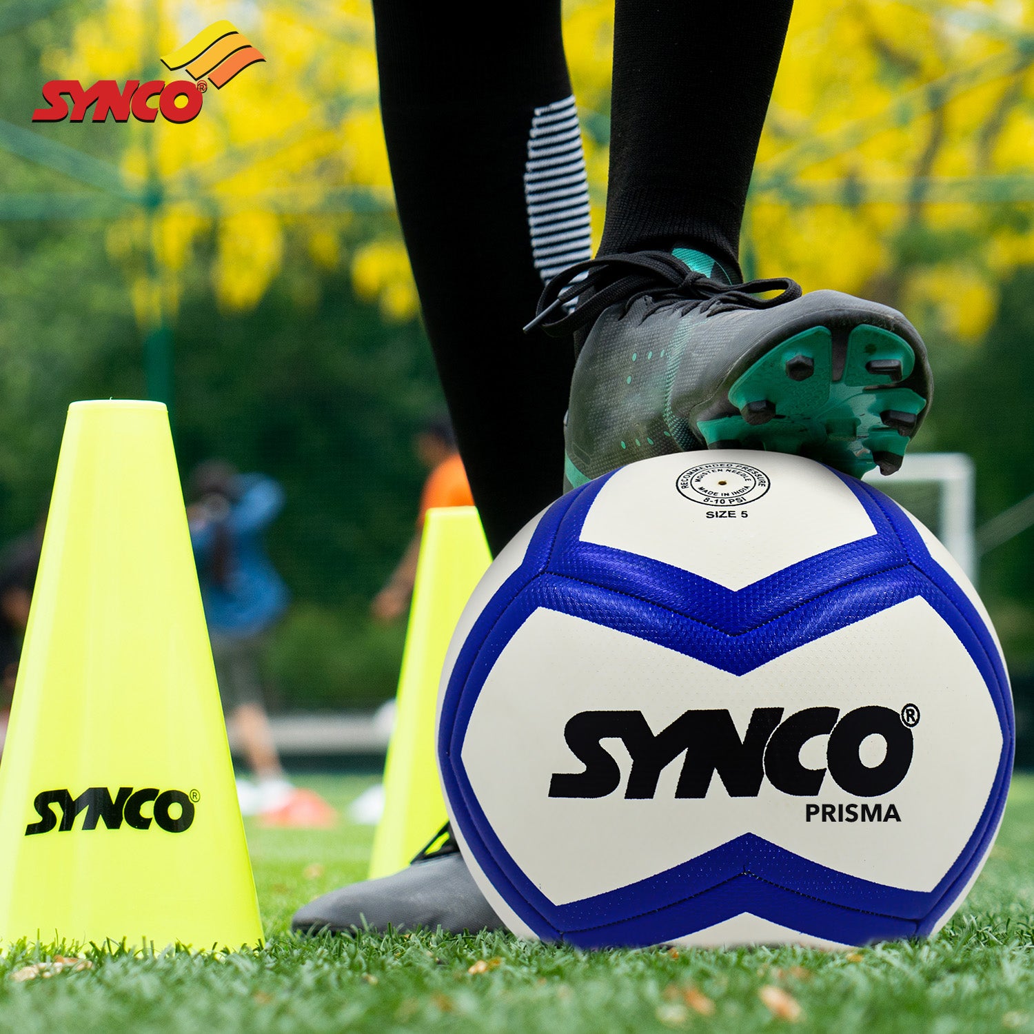 Synco Prisma Football Professional Soccer Ball front 
