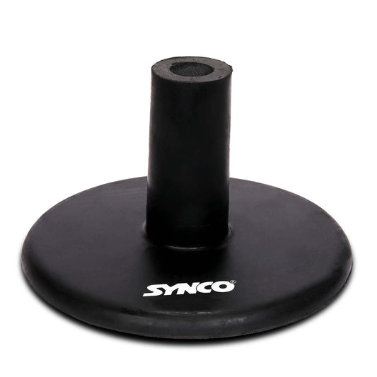 Synco Rubber Base for Spiked Pole (1.5 kg) Black front