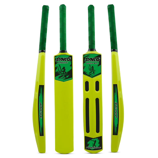 Synco Scoop Edition Hard Plastic Cricket Bat front side back