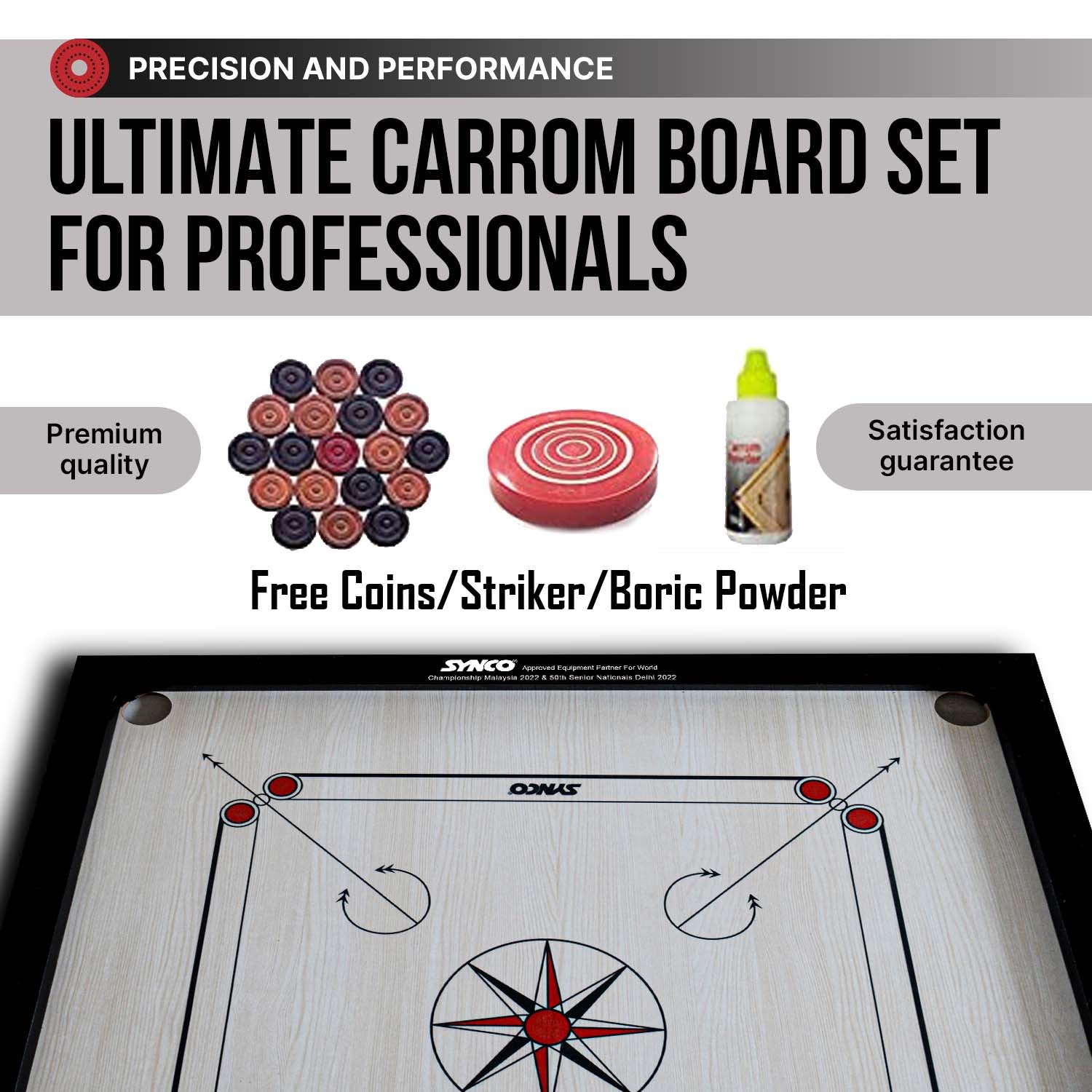 Synco Carromboard Wooden