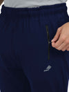 Synco Vogue Performance Trackpants For Men (Navy-Blue) side front 