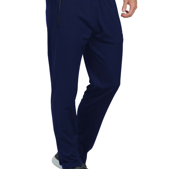 Synco Vogue Performance Trackpants For Men Navy-Blue side front 