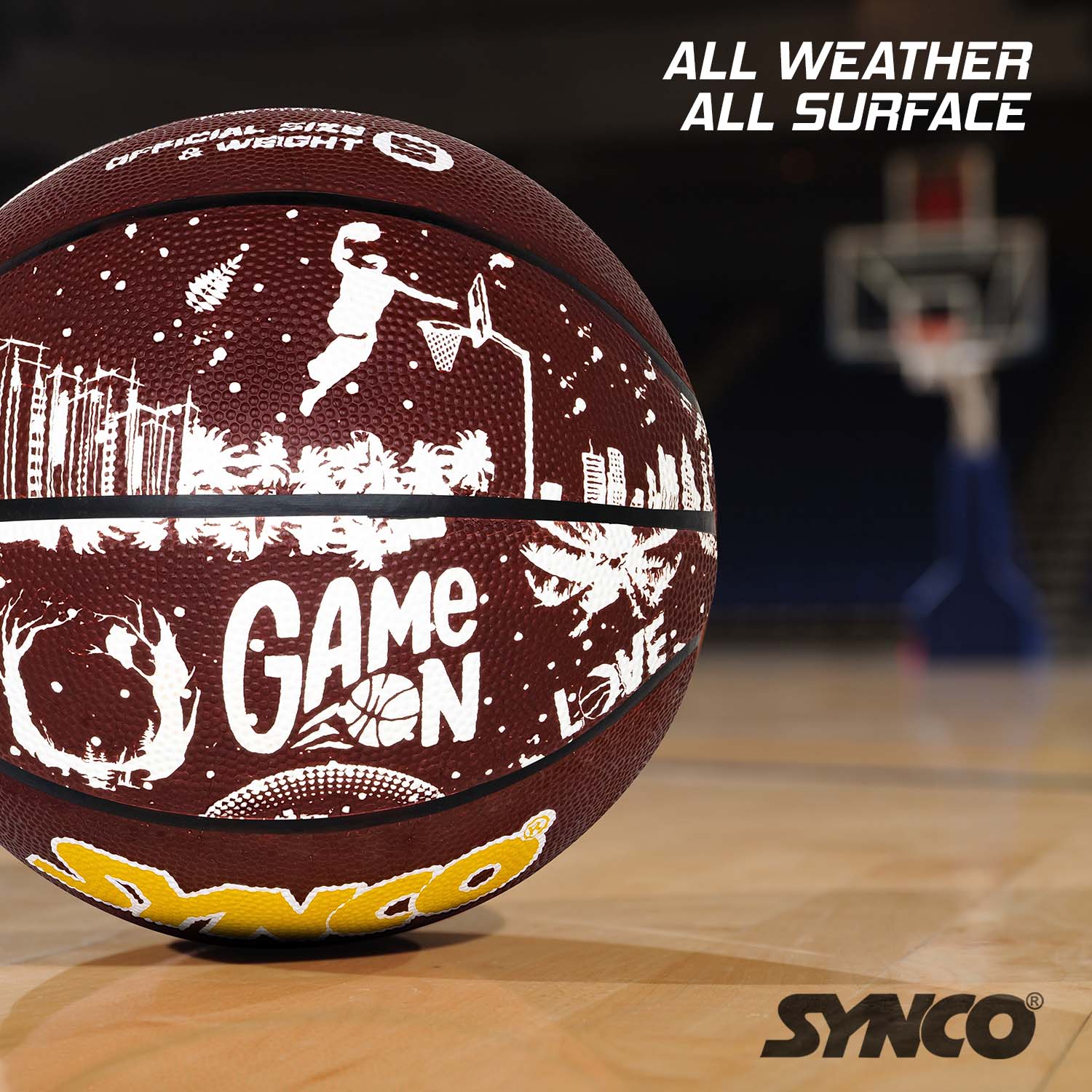 Synco Culture Series Women's Basketball white brown durable