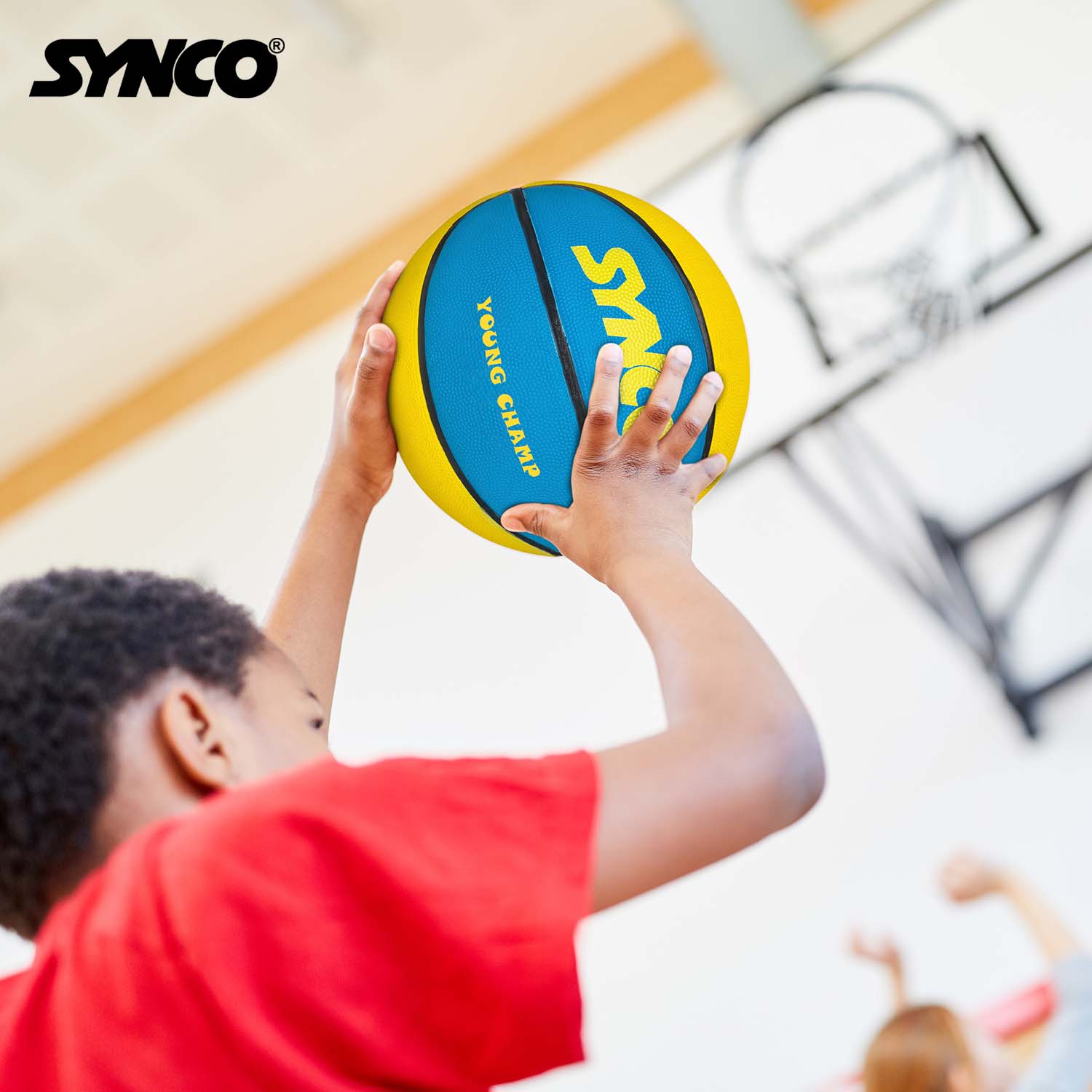 Synco Young Champ kids Basketball blue yellow