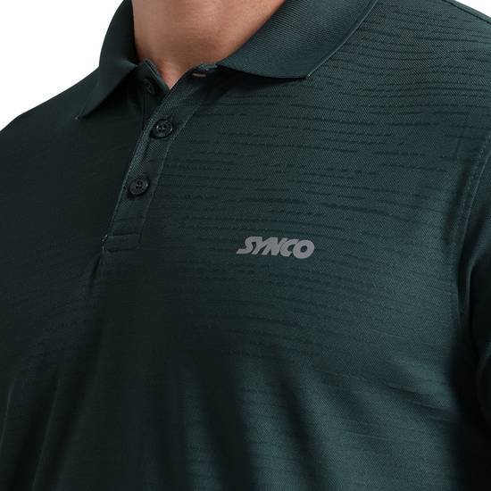 Synco Zen Polo Tshirt for Men green colour side front top 