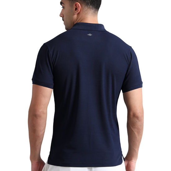 Synco Zen Polo Tshirt for Men Blue back 