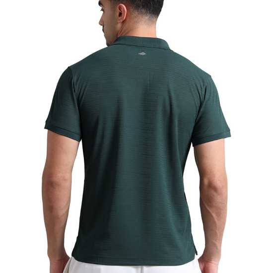 Synco Zen Polo Tshirt for Men in green colour back 