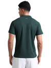 Synco Zen Polo Tshirt for Men in green colour back 