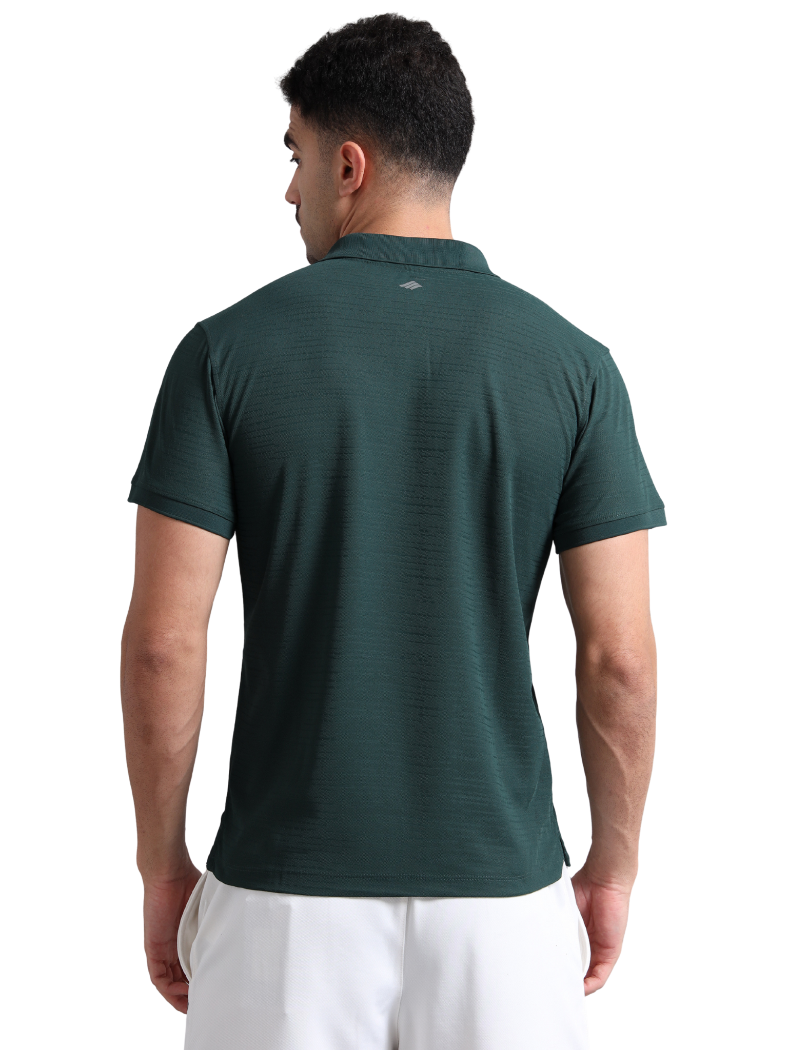 Synco Zen Polo Tshirt for Men in green colour back 