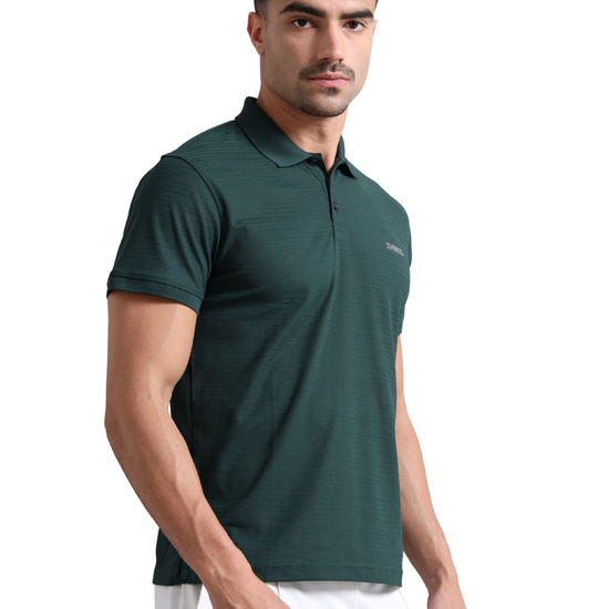 Synco Zen Polo Tshirt for Men green colour side front 