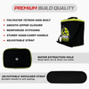 Black-coloured cricket ball  bag synco features advantages. 