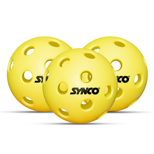 Synco pickleball ball set of 3 yellow balls