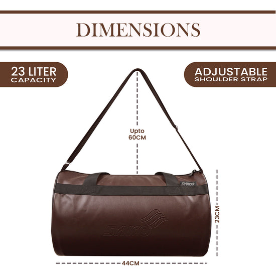 Synco casual gym bag size ratio dimensions