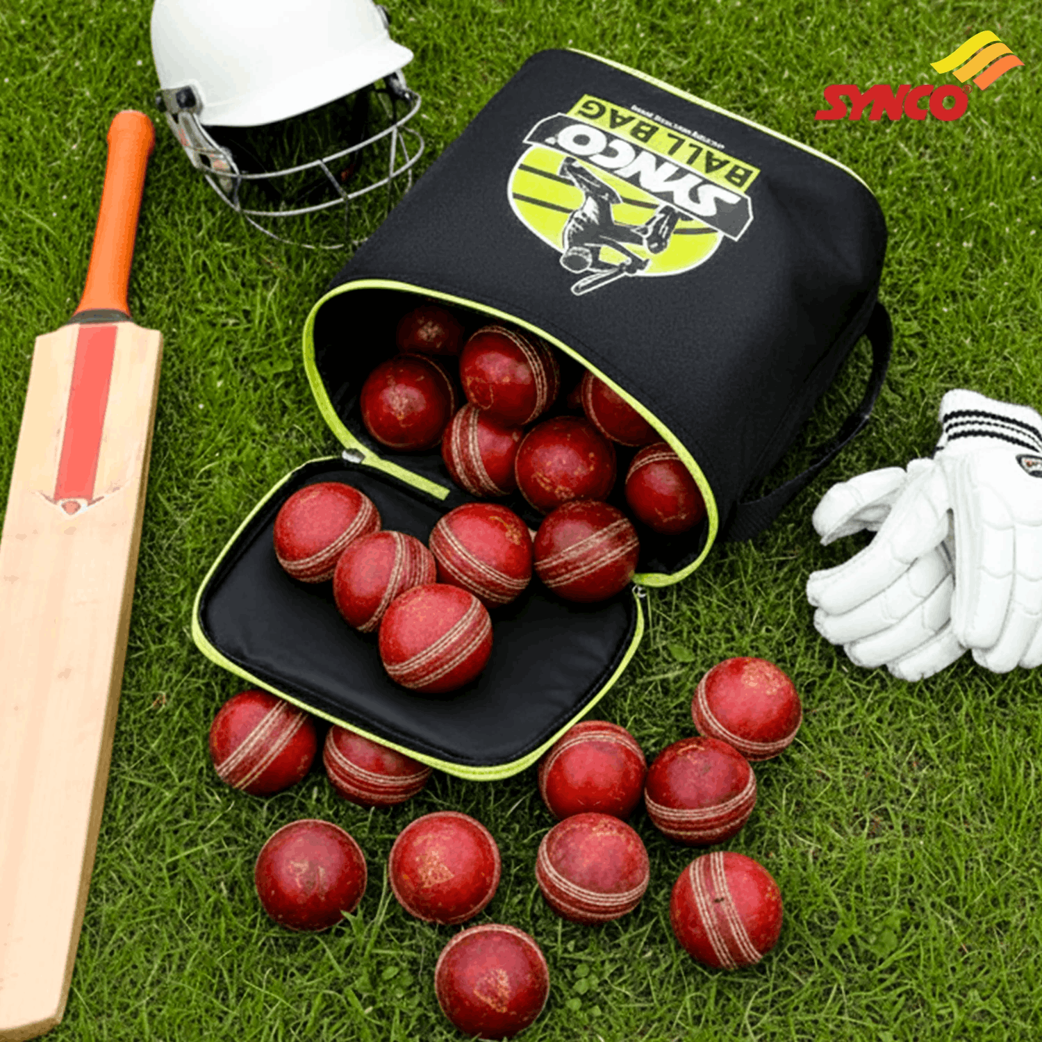 black green cricket ball bag outdoor synco
