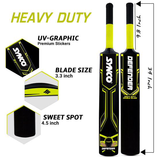 Synco defender plastic bat specifications features benifits 