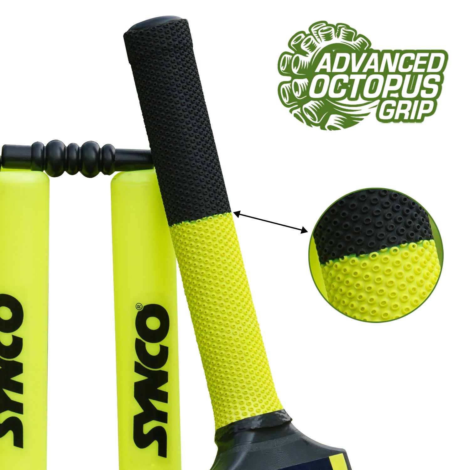Synco defender plastic cricket bat  octopus grip 
