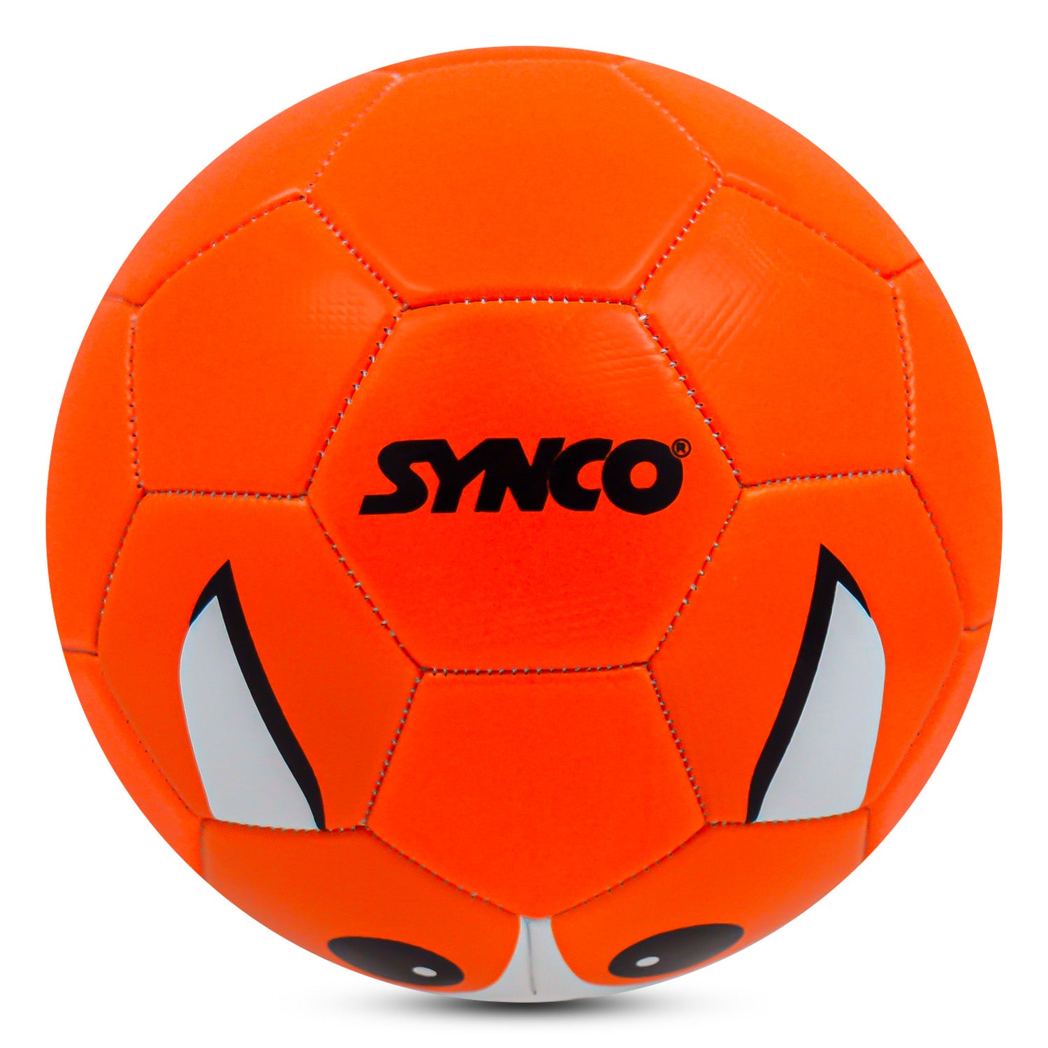 Synco dog faced orange white kids football  top 