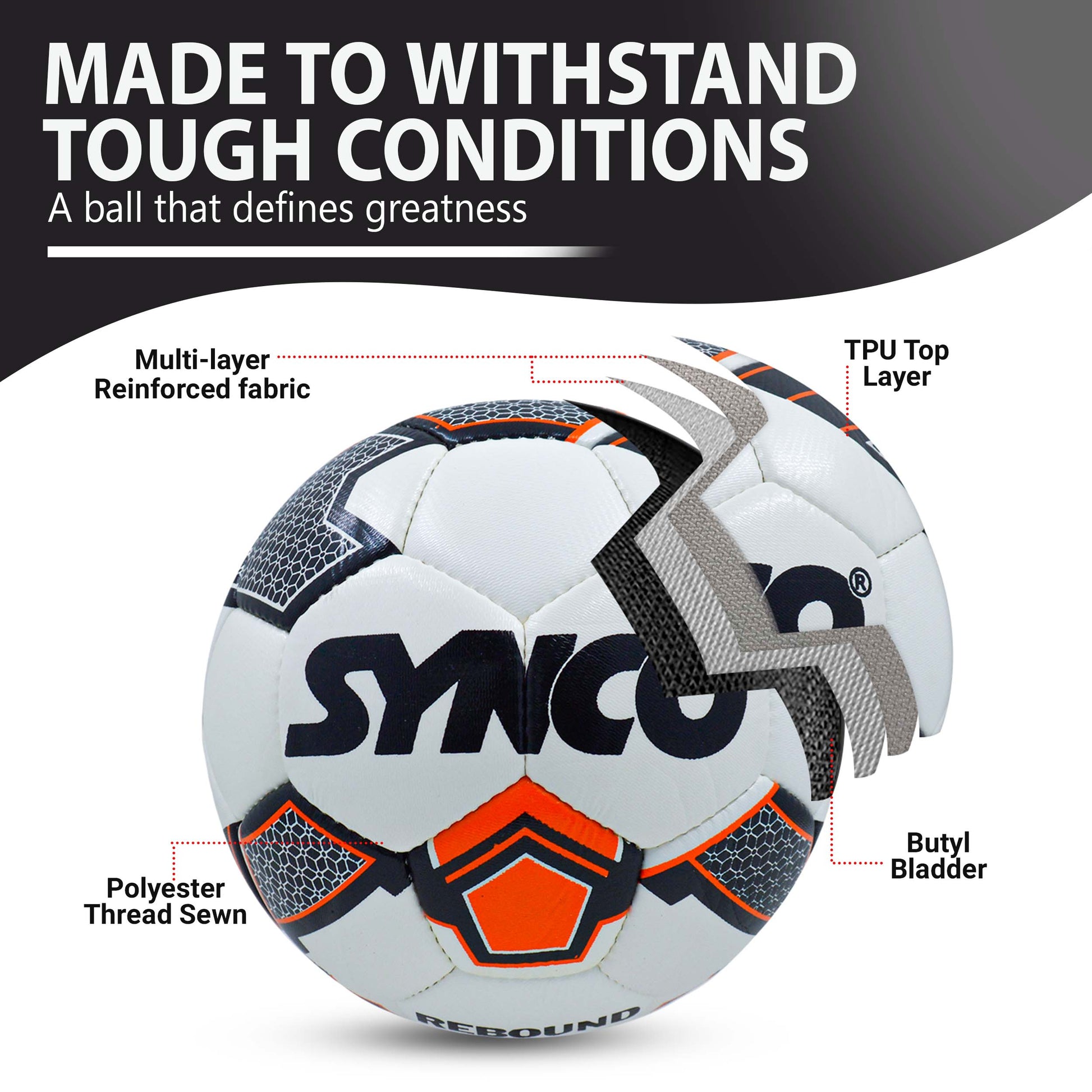 Synco rebound football layer construction
