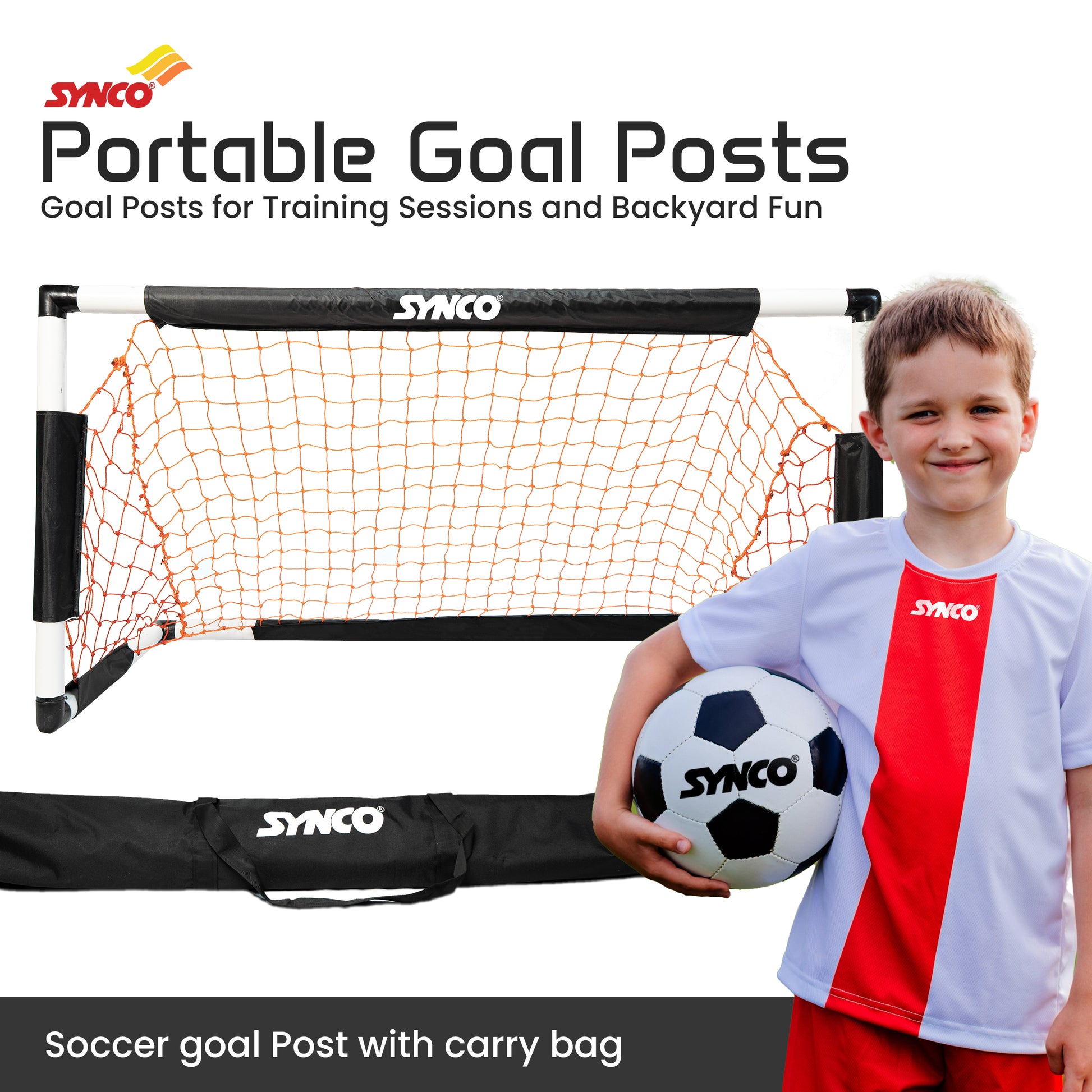 Synco portable goal post  with carry bag 