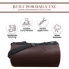 Synco brown leather casual bag benifits durability