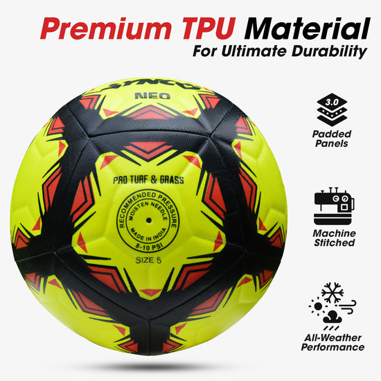 Synco neo football premium TPU material  strong build and benifits  