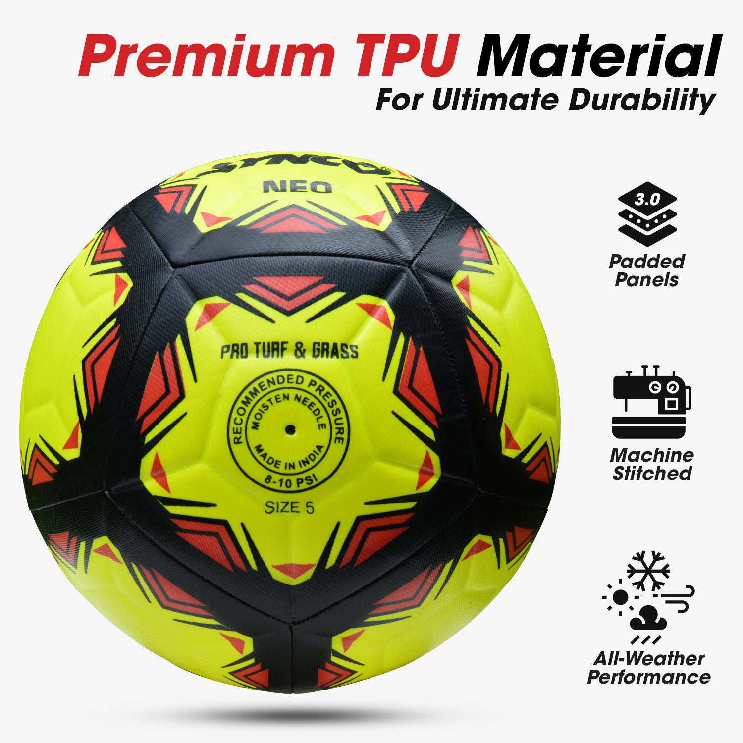 Synco neo football premium TPU material  strong build and benifits  