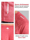 Synco Fusion Sports red color premium T-shirt for men