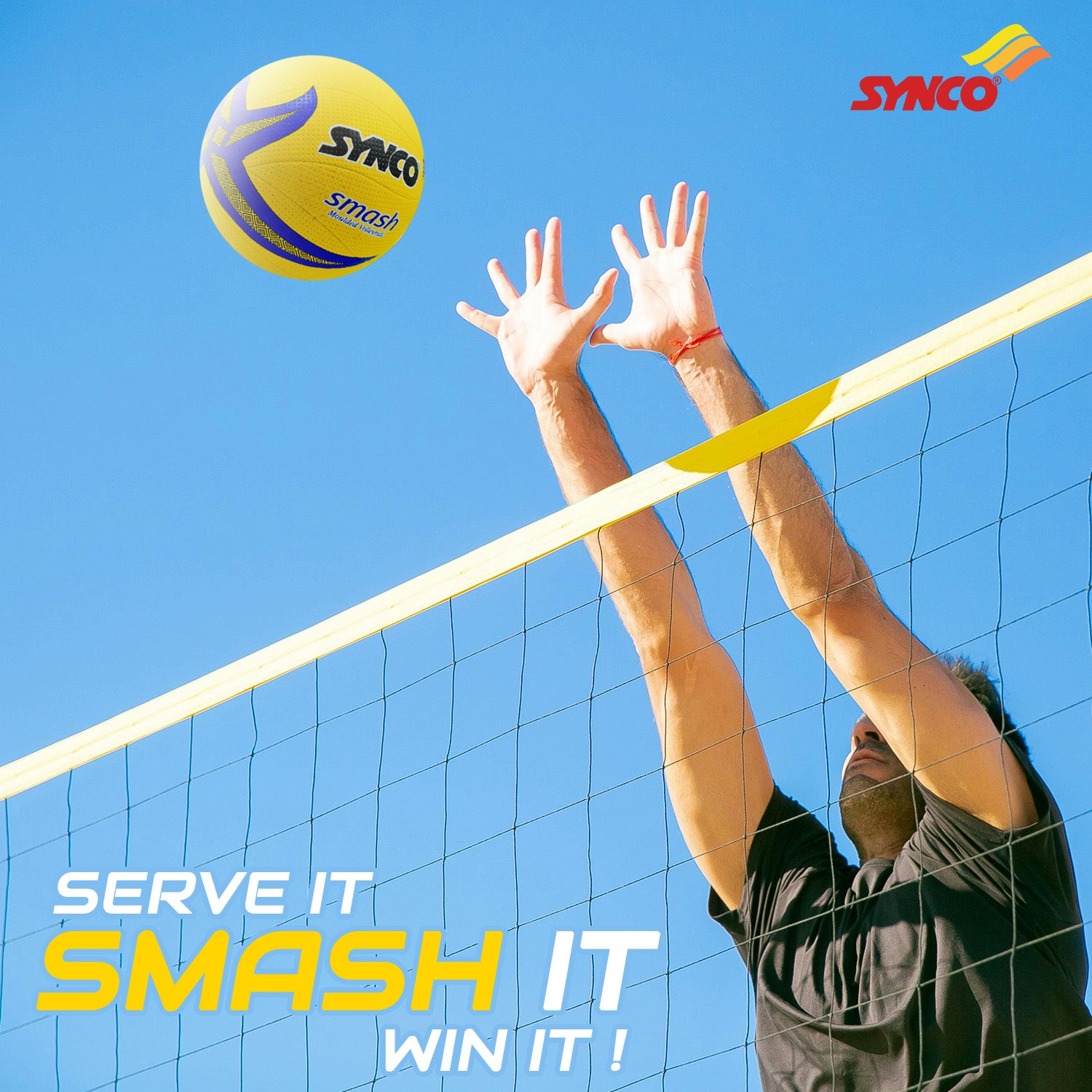 Synco smash volleyball size 4 yellow  