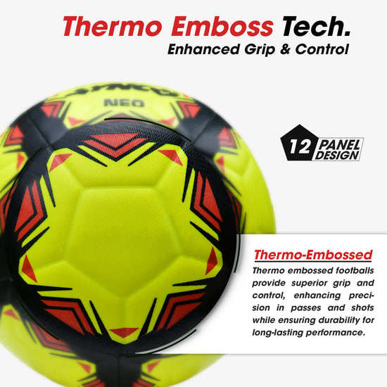 Synco Neo Embossed Football Professional Match Ball  TPU Machine Stitched 12 panel 