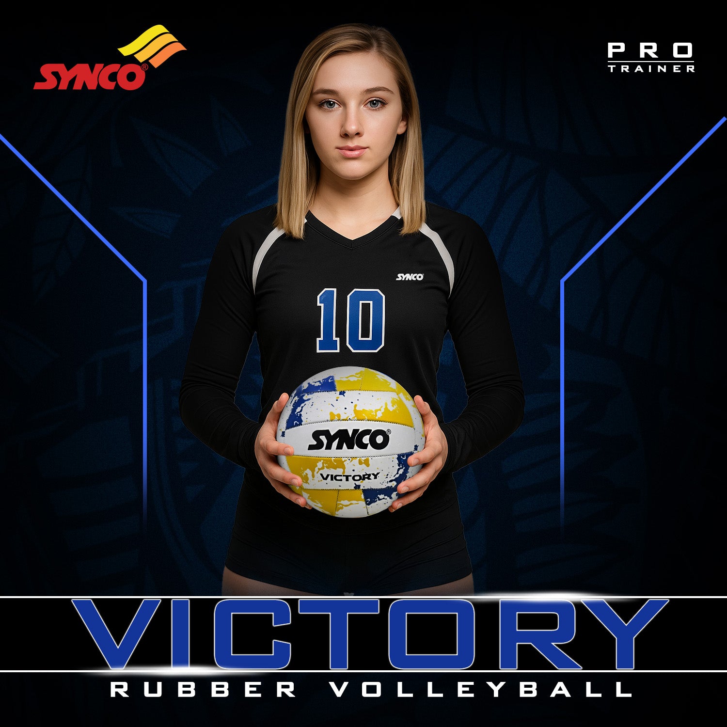 Synco victory rubber pro trainer volleyball front 