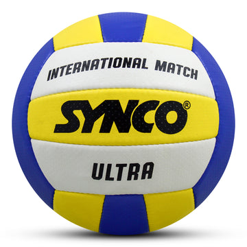 Synco ultra yellow blue volleyball front 