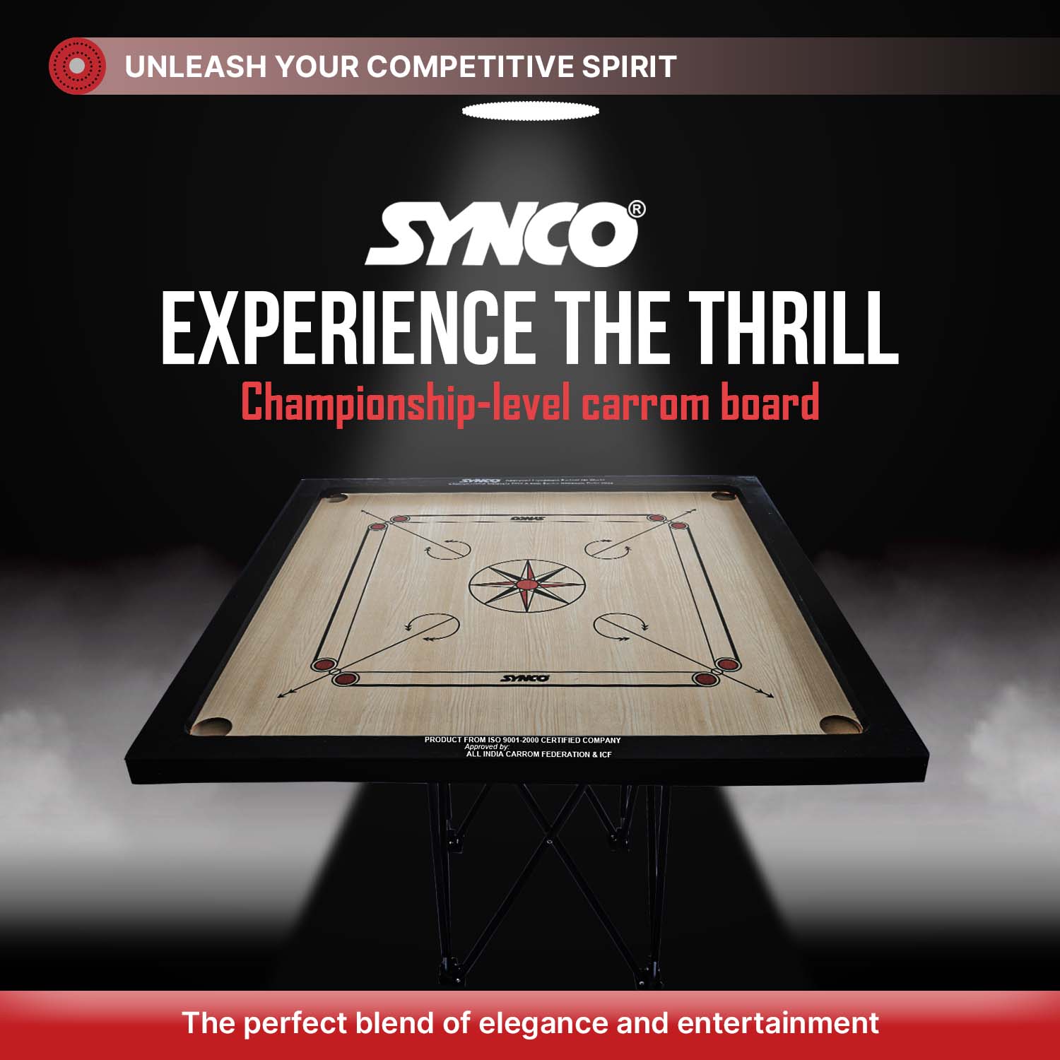 Synco polished CarromBoard set