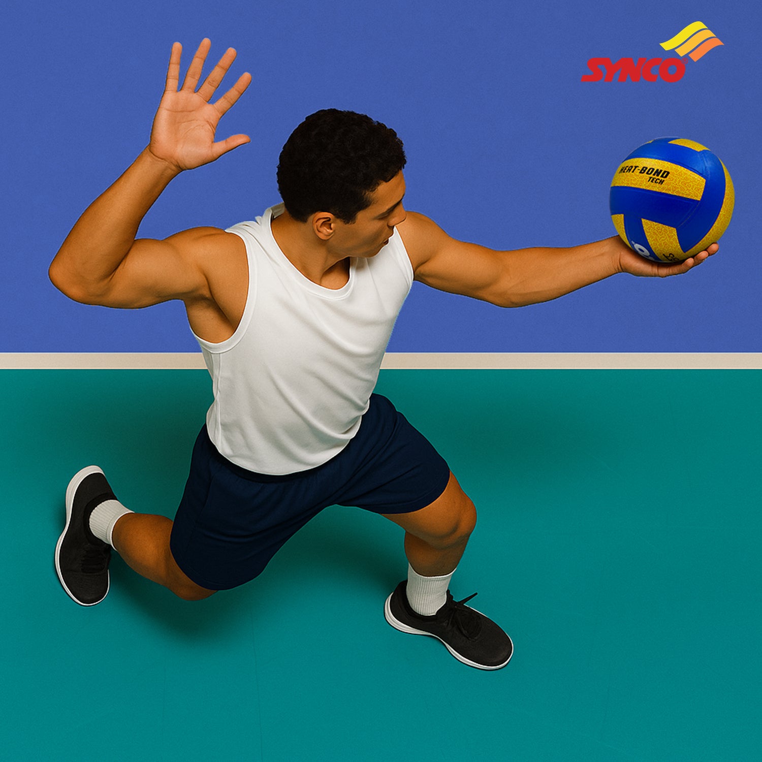 Tejas synco volleyball playing