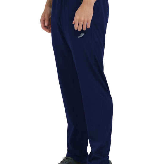 Synco Vogue Performance Trackpants For Men in Navy-Blue colour side front 