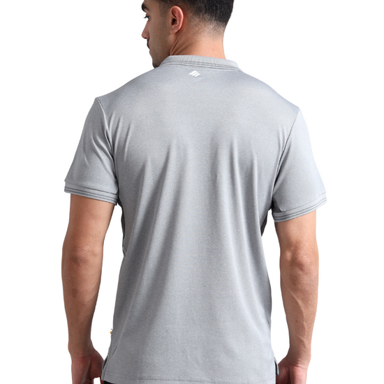 Synco Zen Polo Tshirt for Men grey colour  back 