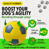 Synco Dog Toy Football with Green Holding Loops  quality rubber yellow