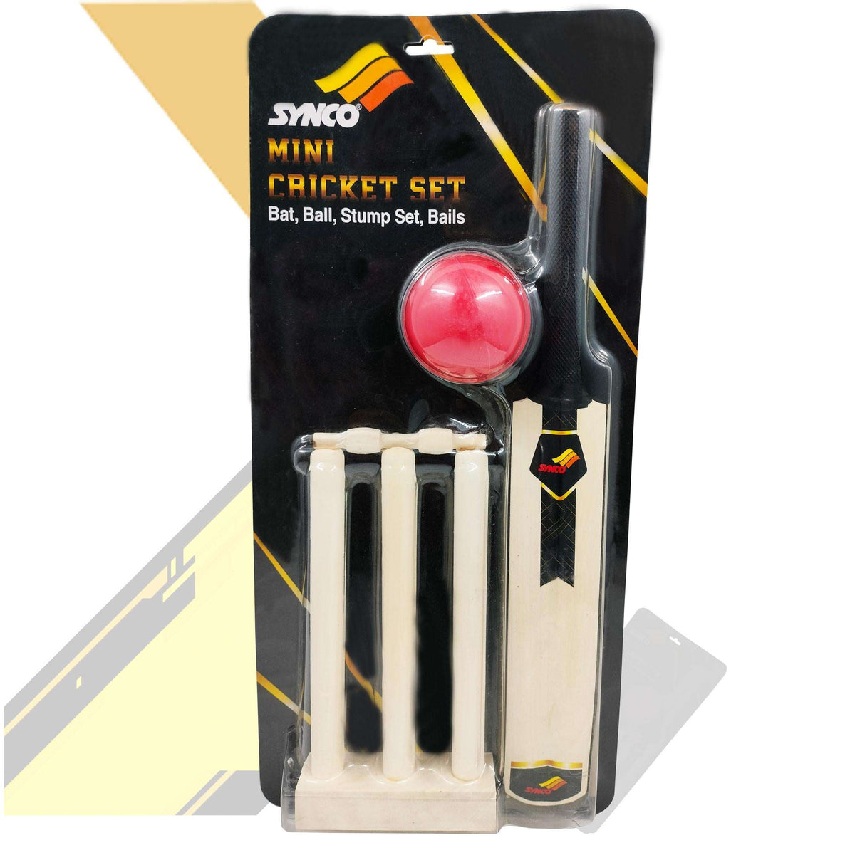 Mini Cricket Buy Synco Wooden Mini Cricket Set with one bat,Three Stumps wickets and ...