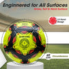 Synco Neo Embossed Football | 12 Panel Thermo Fusion Football Match Ball | TPU Machine Stitched Football for Hard Ground | Professional Football Ball for Training and Matches, Size-5