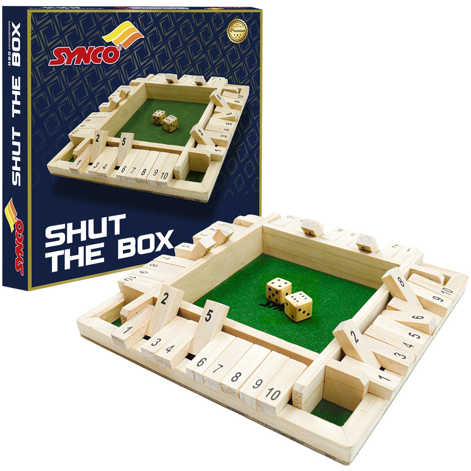 Shut the box wooden Puzzle game  Synco 