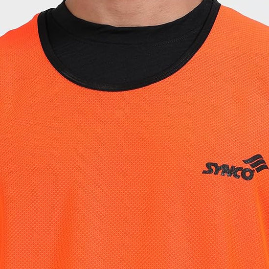 synco orange color training bibs front